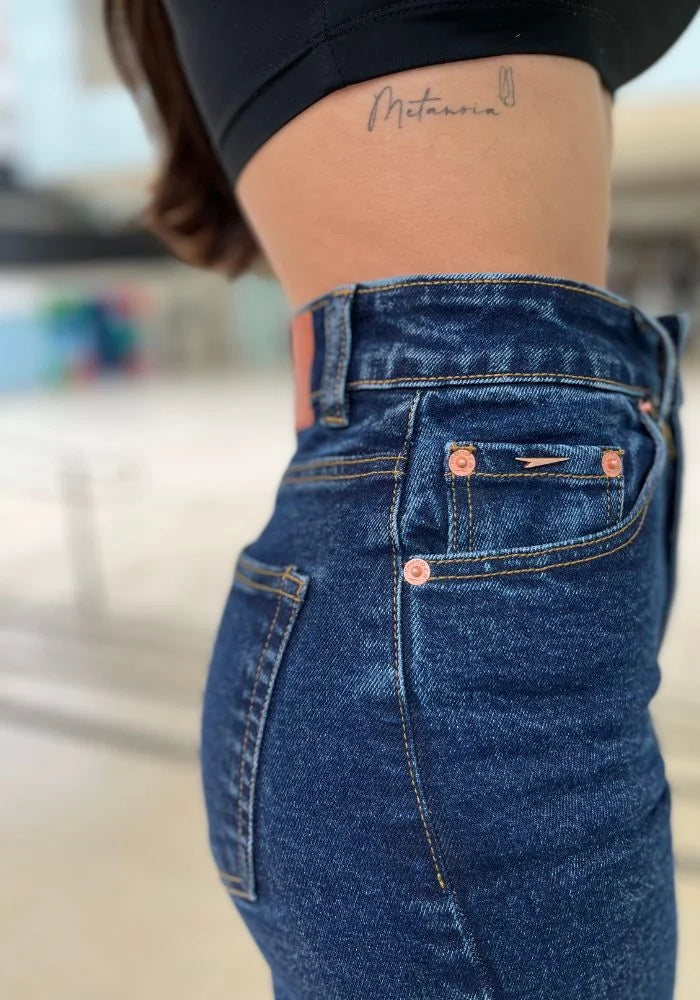 Jeans Wide Leg para Mujer Oscuro Confort Thunder Jeans