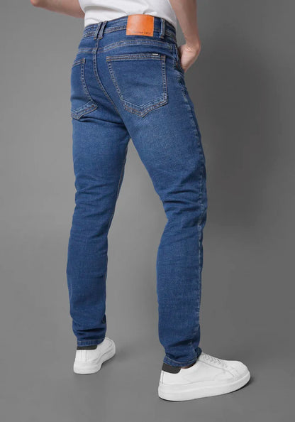 Jean para Hombre Skinny con Licra Color Azul Medio Claro Thunder