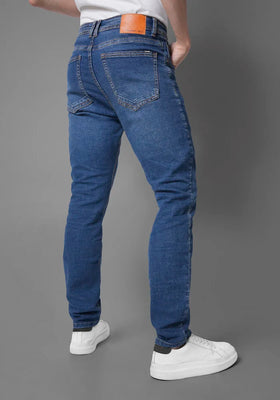 Jean para Hombre Skinny con Licra Color Azul Medio Claro Thunder