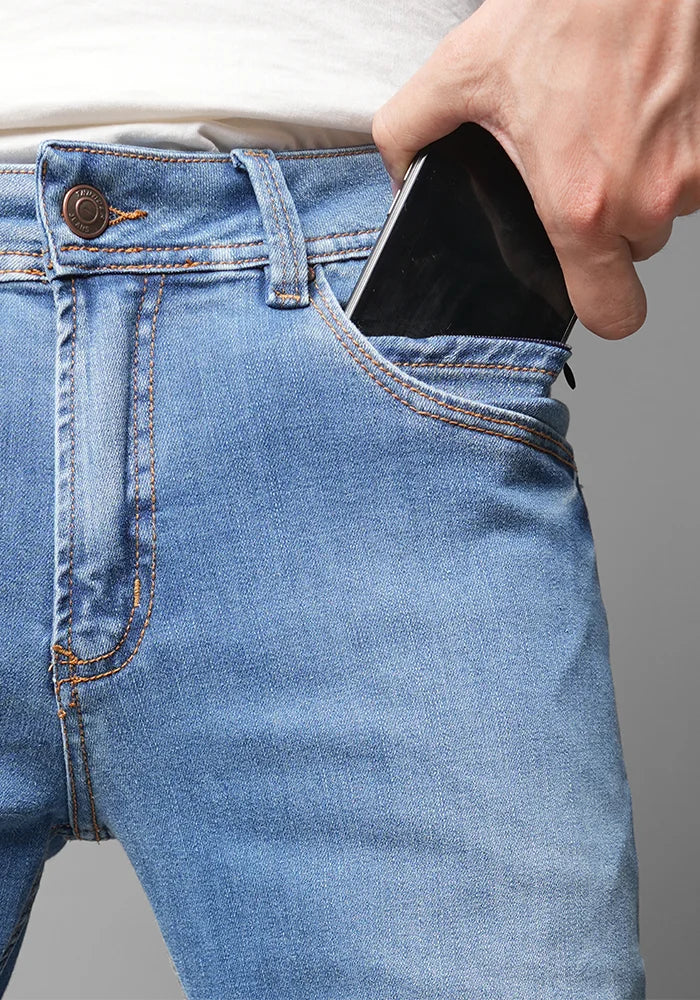 Jean para Hombre en Tono Azul Medio
