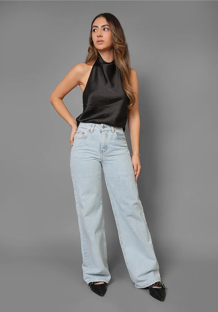 Jeans Wide Leg para Mujer color Azul Claro