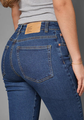 Mom Slim Fit Confort Azul Oscuro para Mujer