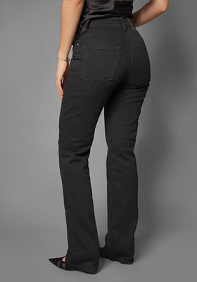 Jeans Straight Leg Negro
