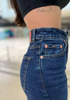 Jean Wide Leg para Mujer Azul Oscuro Confort con Lycra Thunder Jeans