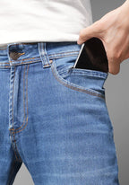 Jean para Hombre Cómodo Azul Medio