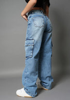 Jean Rigido Wide Leg Balloon Cargo