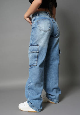 Jean Rigido Wide Leg Balloon Cargo