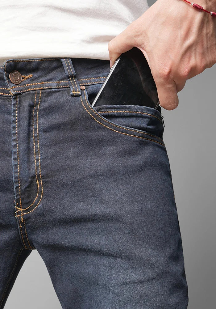 Jean para Hombre Azul Oscuro con Dirty