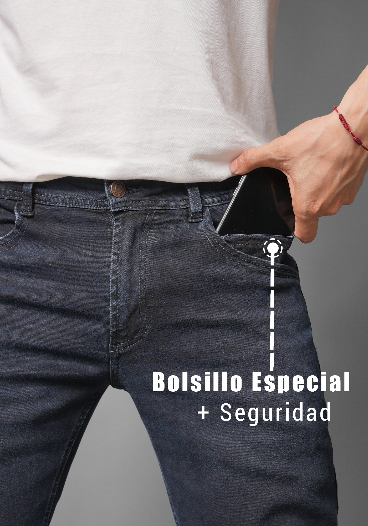 Jean para Hombre en Tono Azul Oscuro marca Thunder