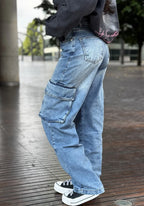 Jean Rigido Wide Leg Balloon Cargo