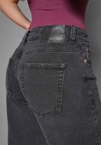 Wide leg Baggy Tiro Bajo Color Gris Oscuro para Mujer marca Thunder