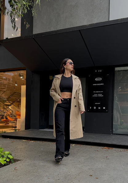 Jeans Straight Leg Negro