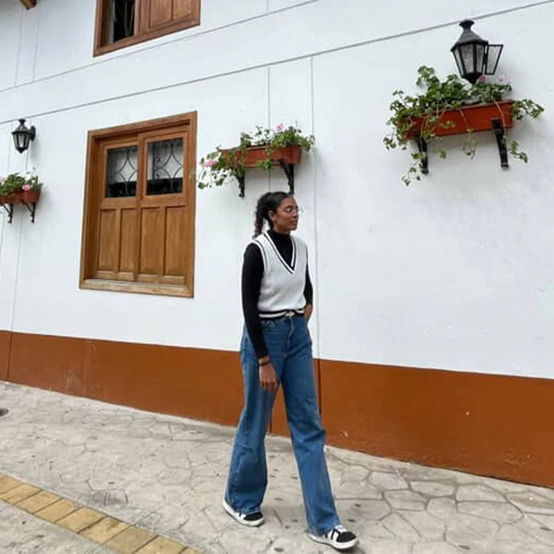 Experiencia de mujer usando un Jean Wide Leg Thunder