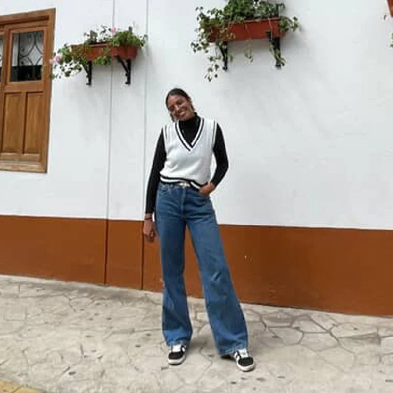 Experiencia de mujer usando un Jean Wide Leg Thunder