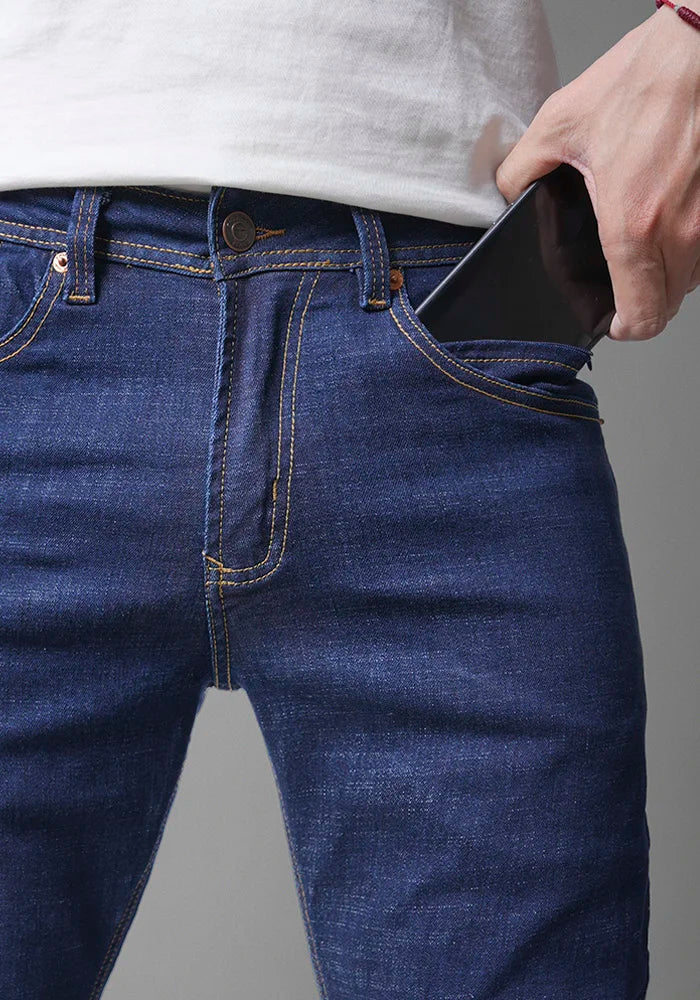 Jean para Hombre Color Azul Oscuro marca Thunder