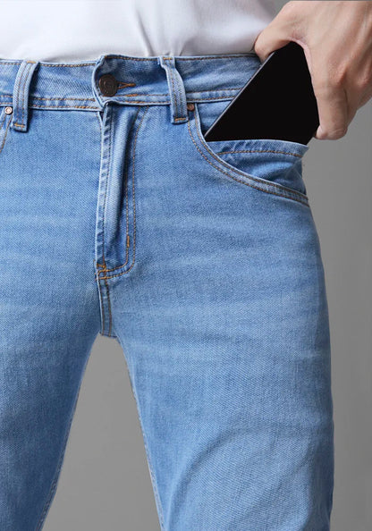 Jean para Hombre con Licra Color Azul Claro Thunder