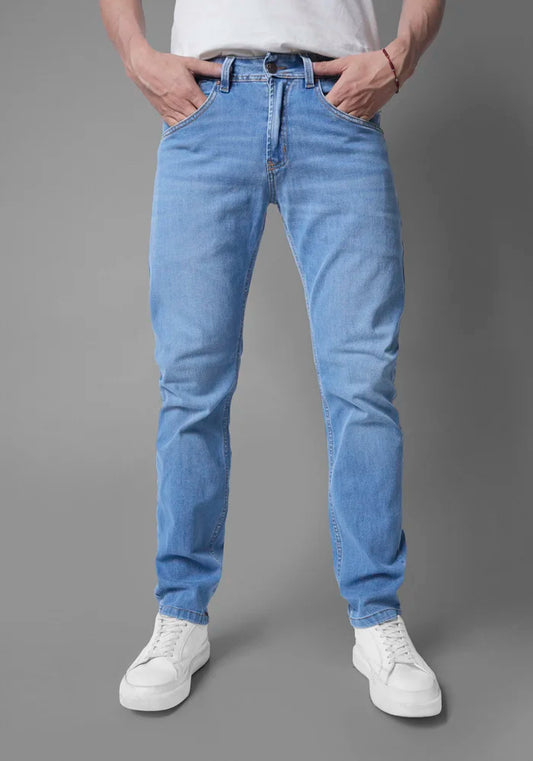 Jean para Hombre con Licra Color Azul Claro Thunder