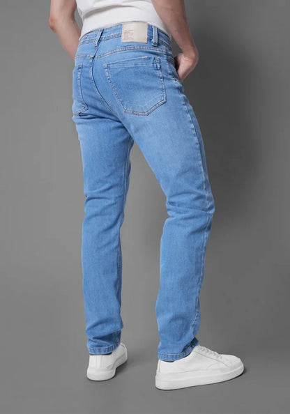 Jean para Hombre con Licra Color Azul Claro Thunder