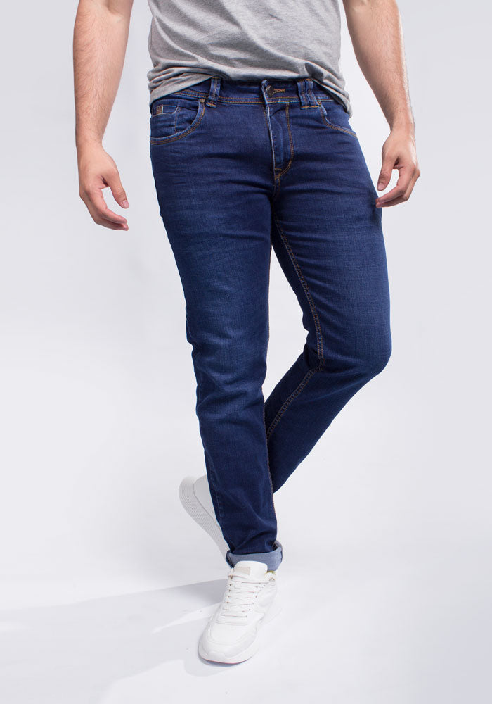 Jeans Moda Hombre Azul Medio Thunder