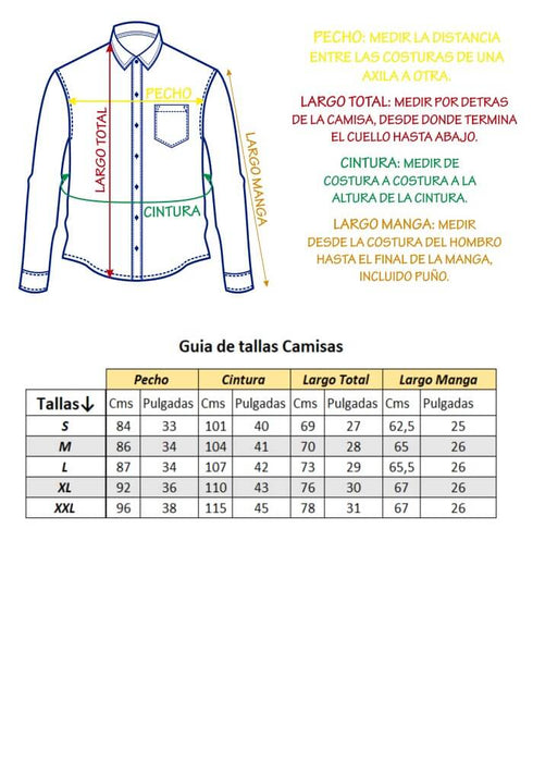 Camisa Premium Cuadros Manga Larga