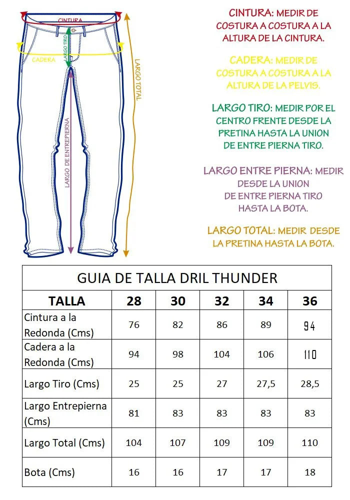 Pantalon en Dril Para Hombre THD